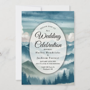 Invitación Ecos a través de los pinos brumosos Boda