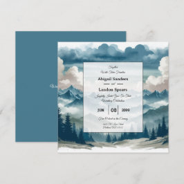 Invitación Ecos a través del Boda de los Pines Misty