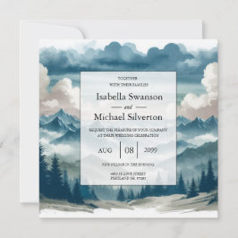 Invitación Ecos a través del Boda de los Pines Misty