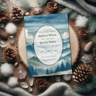 Invitación Ecos a través del Boda de los Pines Misty