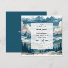Invitación Ecos a través del Boda de los Pines Misty