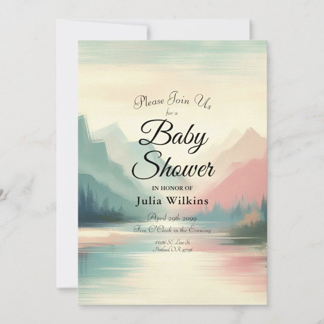 Invitación Ecos suaves de las montañas (Anverso)