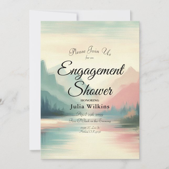 Invitación Ecos suaves de las montañas (Anverso)