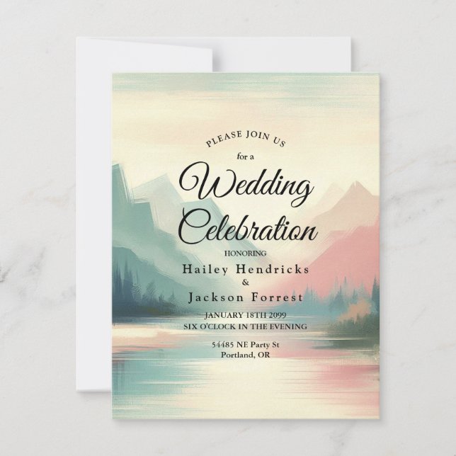 Invitación Ecos suaves de las montañas (Anverso)