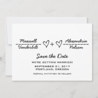 Ecuación de corazón embriagador Guardar la invitac