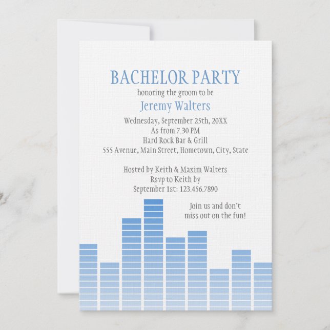 Invitación Ecualizador azul (Anverso)