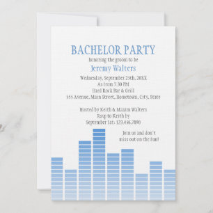 Invitación Ecualizador azul