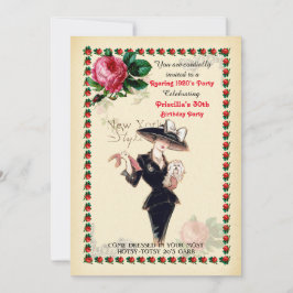 Invitación edad, 60 años, fiesta de cumpleaños, estilo Gatsby