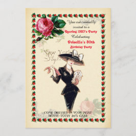 Invitación edad, 60 años, fiesta de cumpleaños, estilo Gatsby