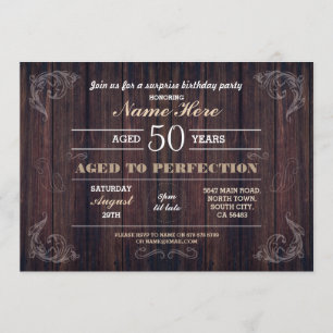 Invitación Edad A La Perfección Cumpleaños Cualquier Edad Hom