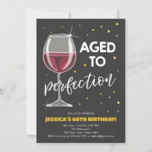 Edad a la perfección Red Wine Surprise Cumpleaños