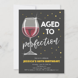 Invitación Edad a la perfección Red Wine Surprise Cumpleaños