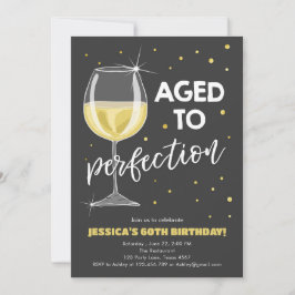 Invitación Edad a la perfección White Wine Surprise Cumpleaño