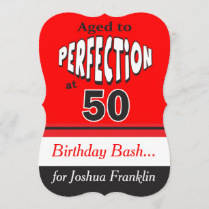 Invitación Edad a perfección a los 50 años  50º cumpleaños