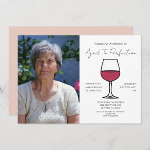 Invitación Edad A Perfección Vino 60 cumpleaños