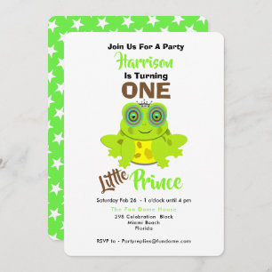 Invitación Edad Un Primer Cumpleaños Un Principito Cute