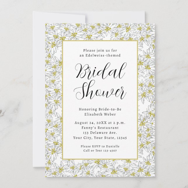 Invitación Edelweiss Sonido Musical Ducha Escolar Única (Anverso)