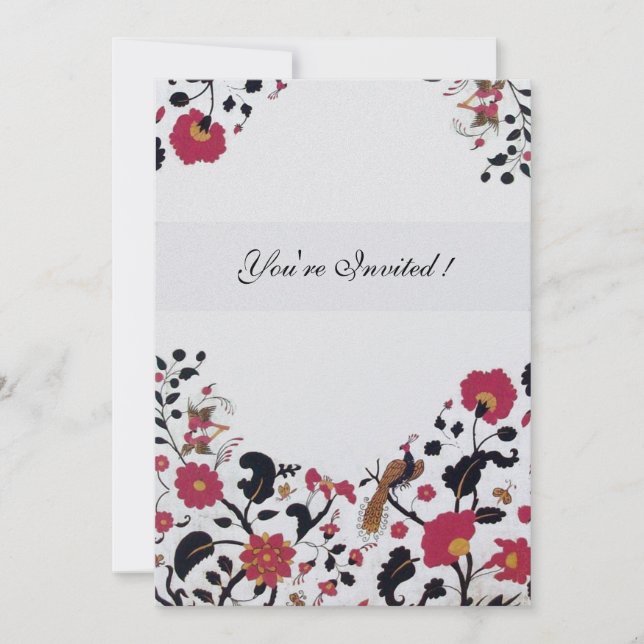 Invitación EDEN , Red, Black and White Ice Metallic (Anverso)