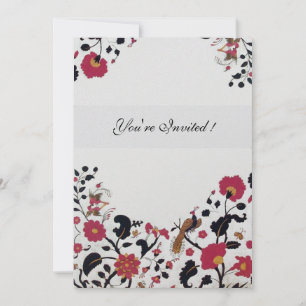 Invitación EDEN , Red, Black and White Ice Metallic