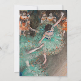 Invitación Edgar Degas - Bailarina balancín / bailarina en ve