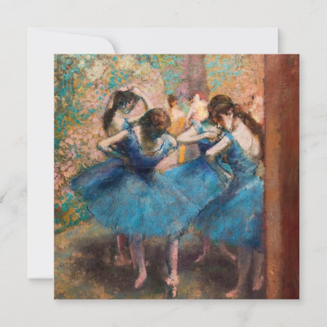Invitación Edgar Degas - Bailarinas de azul (Anverso)