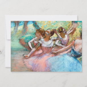 Invitación Edgar Degas - Cuatro bailarinas en el escenario