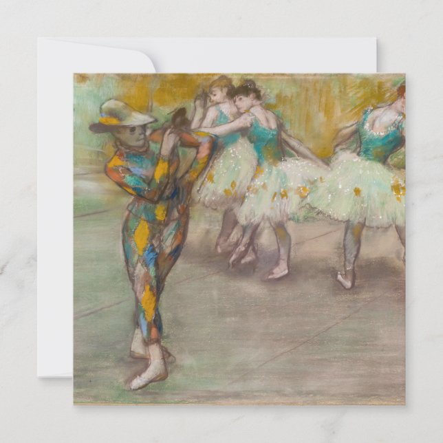 Invitación Edgar Degas - Danza Harlequin (Anverso)