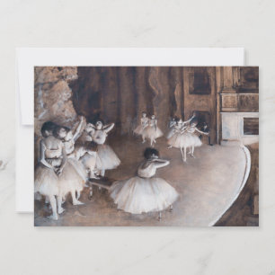 Invitación Edgar Degas - Ensayo de ballet en el escenario