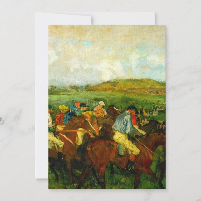 Invitación Edgar Degas Horseback Riding (Anverso)