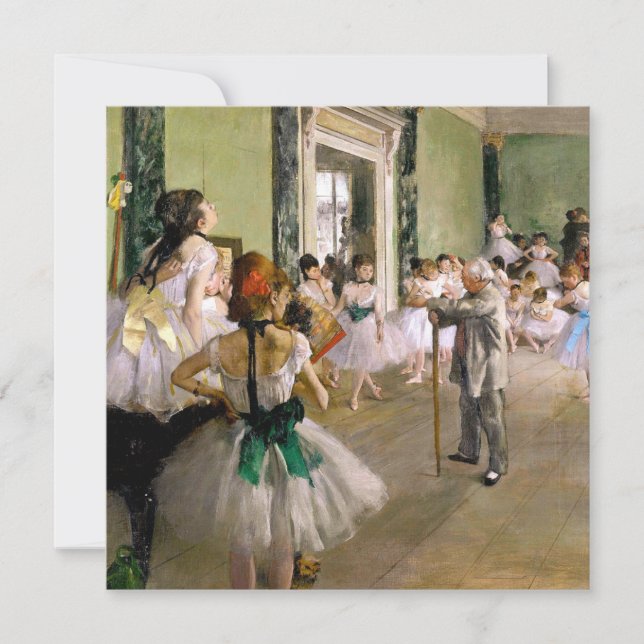 Invitación Edgar Degas La Clase De Baile (Anverso)