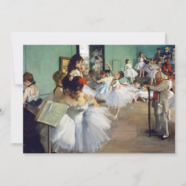 Invitación Edgar Degas - La clase de danza (Anverso)