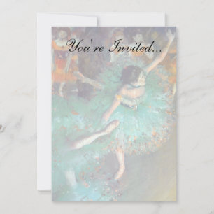 Invitación Edgar Degas - Las Bailarinas verdes - Baile de bal