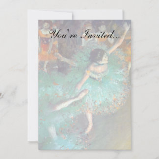 Invitación Edgar Degas - Las bailarinas verdes - Danza de bal