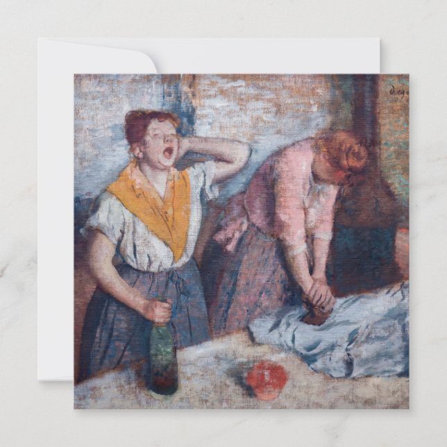 Invitación Edgar Degas - Planchado femenino (Anverso)