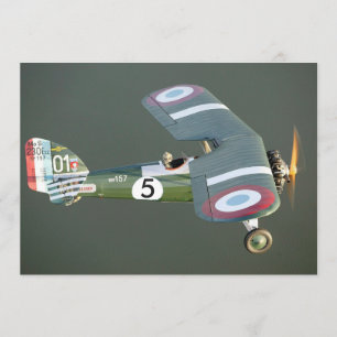 Invitación Edición de cumpleaños de avión de combate vintage