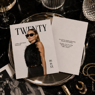 Invitación Edición de Cumpleaños de Moda Moderna