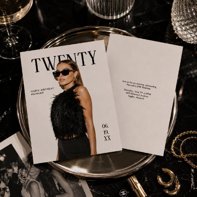 Invitación Edición de Cumpleaños de Moda Moderna (Subido por el creador)