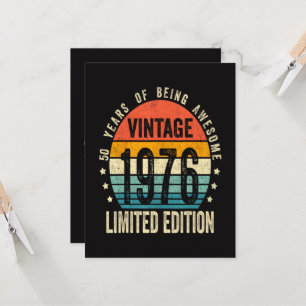 Invitación Edición Limitada Cumpleaños 50 Aniversario Vintage