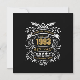 Invitación Edición Limitada De Vintage Hecha En Regalo De Cum