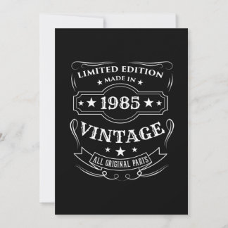 Invitación Edición Limitada Realizada En 1985 Regalo De Cumpl