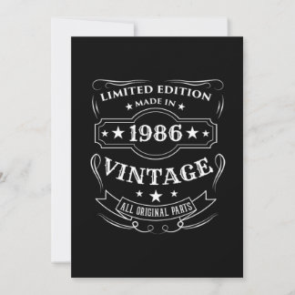 Invitación Edición Limitada Realizada En 1986 Regalo De Cumpl