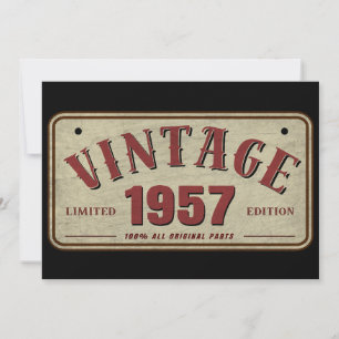 Invitación Edición Limitada Vintage 1957 Todas las Piezas Ori