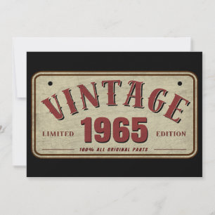 Invitación Edición Limitada Vintage 1965 Todas las Piezas Ori