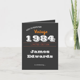 Invitación Edición Limitada Vintage Personalizada 1984