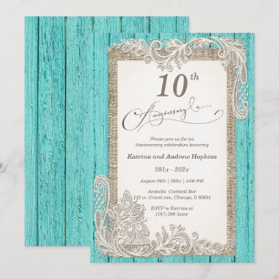 Invitación Edición Vintage 10 años de aniversario