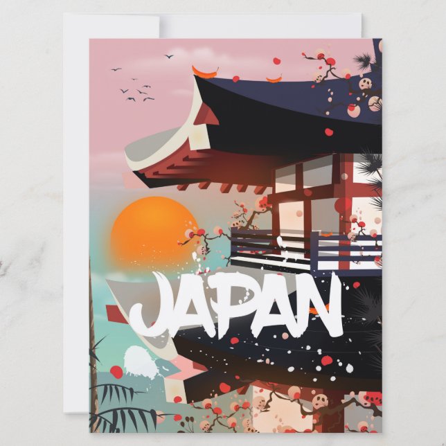Invitación Edificio de Japón colocando poster solar (Anverso)