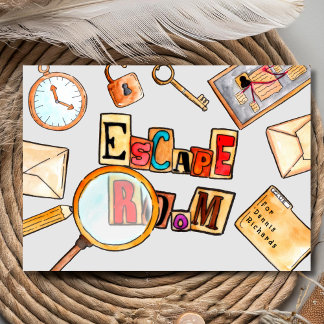 Invitación Edificio del equipo de la sala de escape