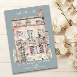 Invitación Edificio Histórico Acuarela de Nueva Orleans