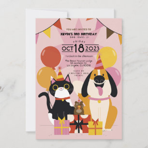 Invitación editable a la fiesta de cumpleaños del 