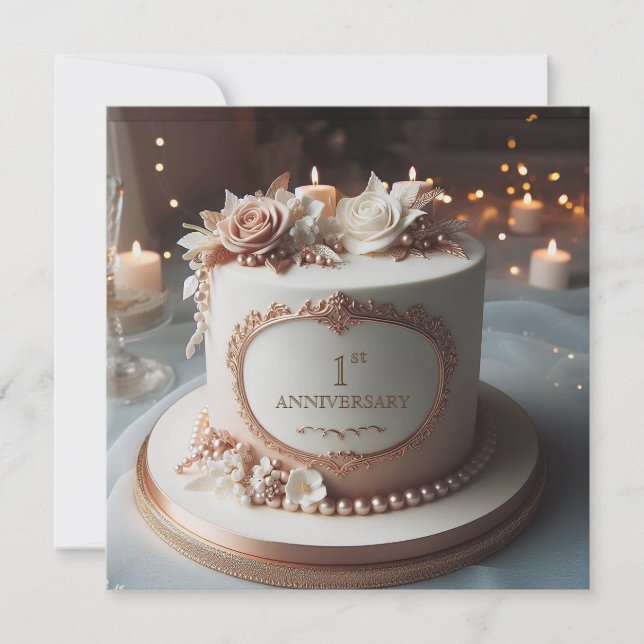 Invitación EDITABLE ANIVERSARIA DE AMOR (Anverso)